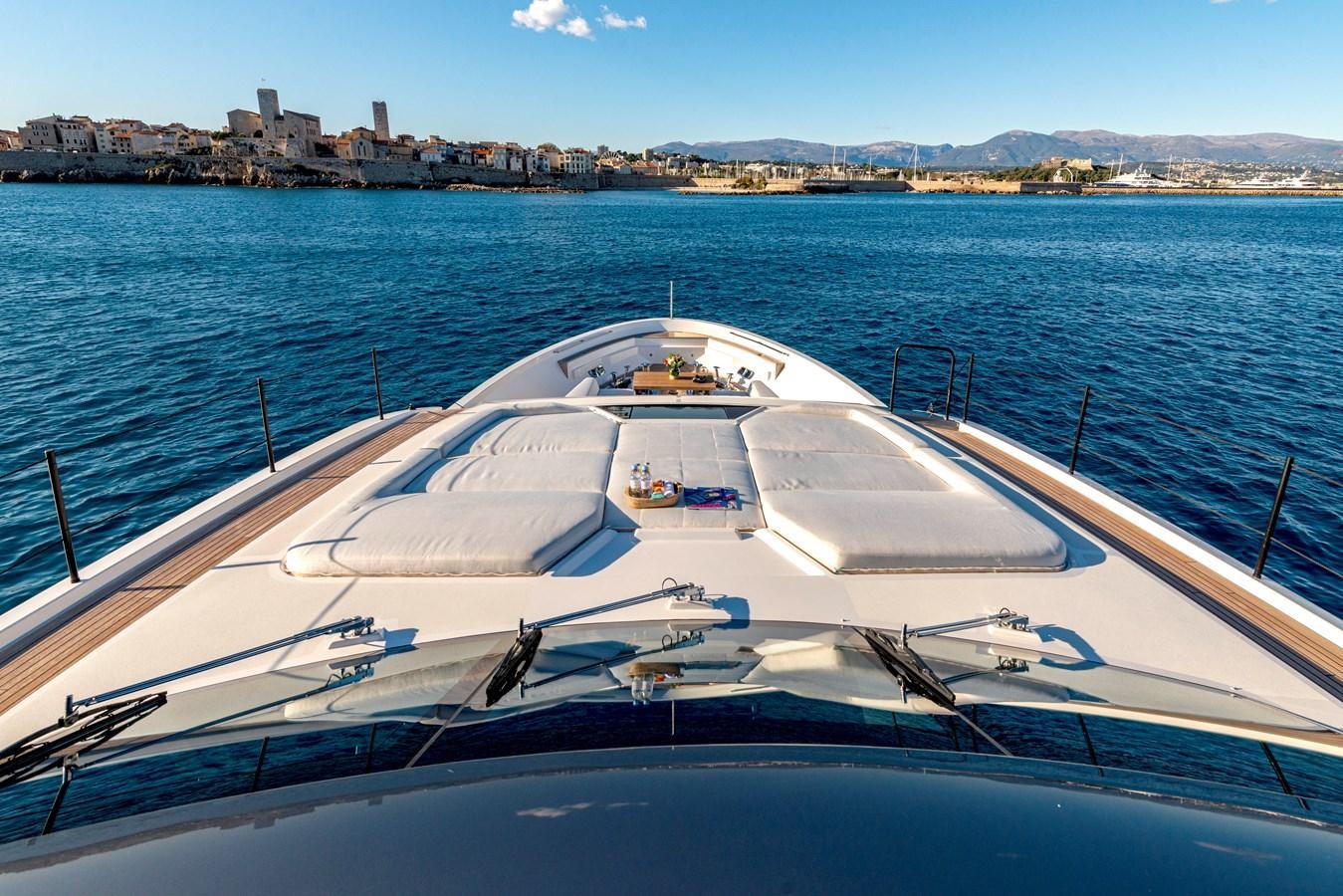 a boat on the water aboard AMWAJ Yacht for Sale