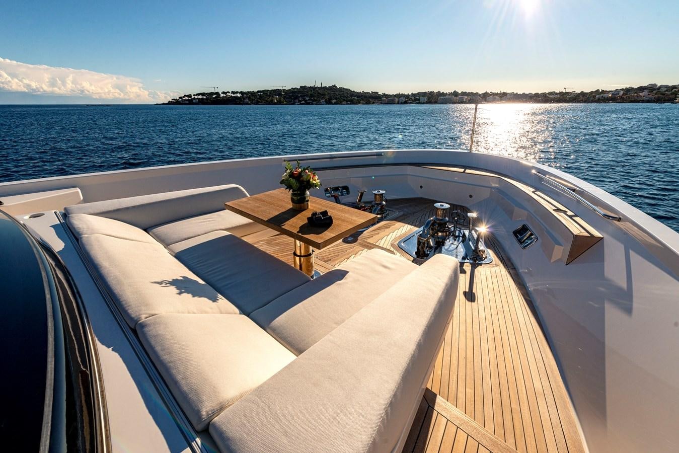 a boat on the water aboard AMWAJ Yacht for Sale