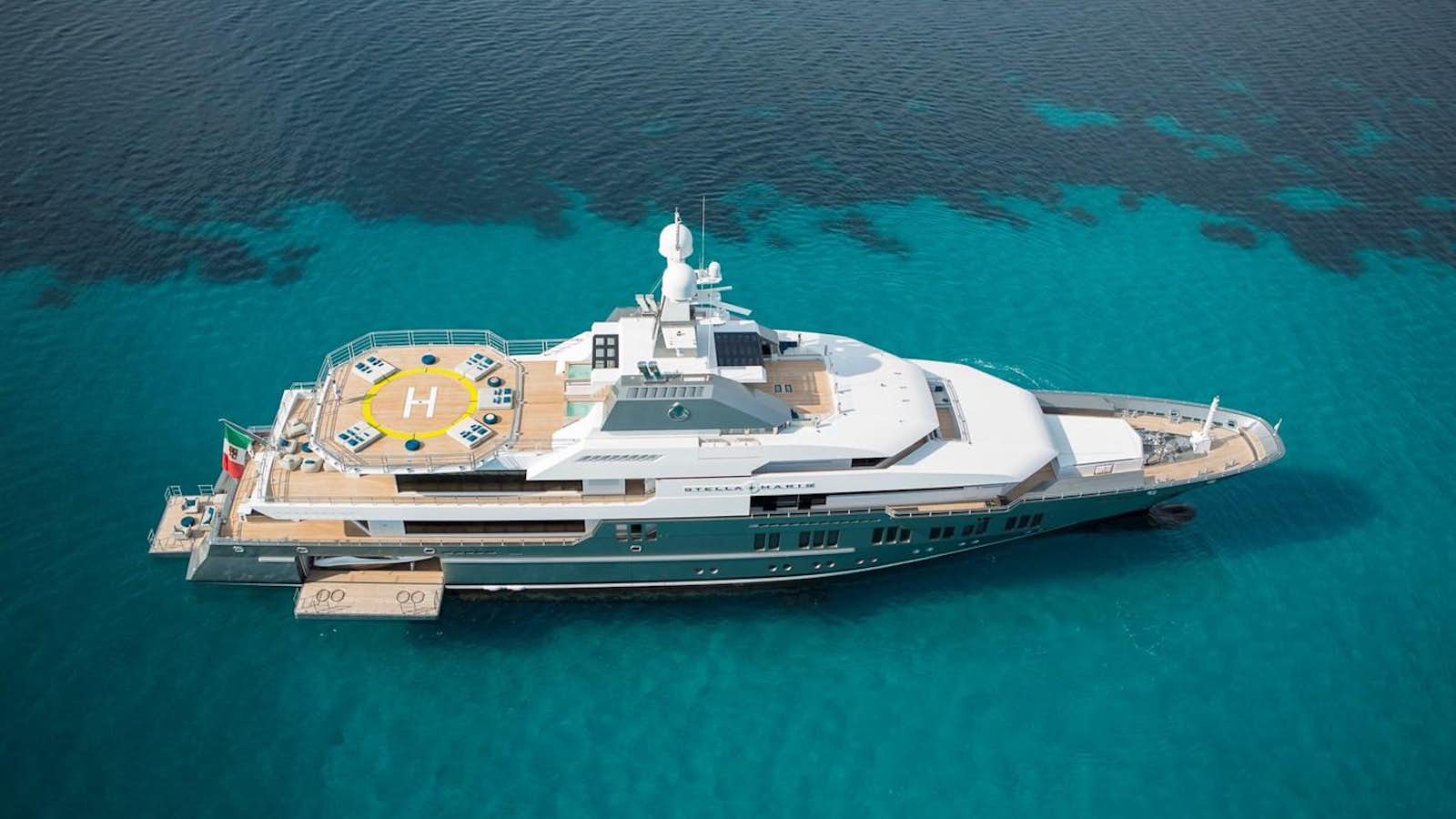 a ship in the water aboard STELLA MARIS Yacht for Sale
