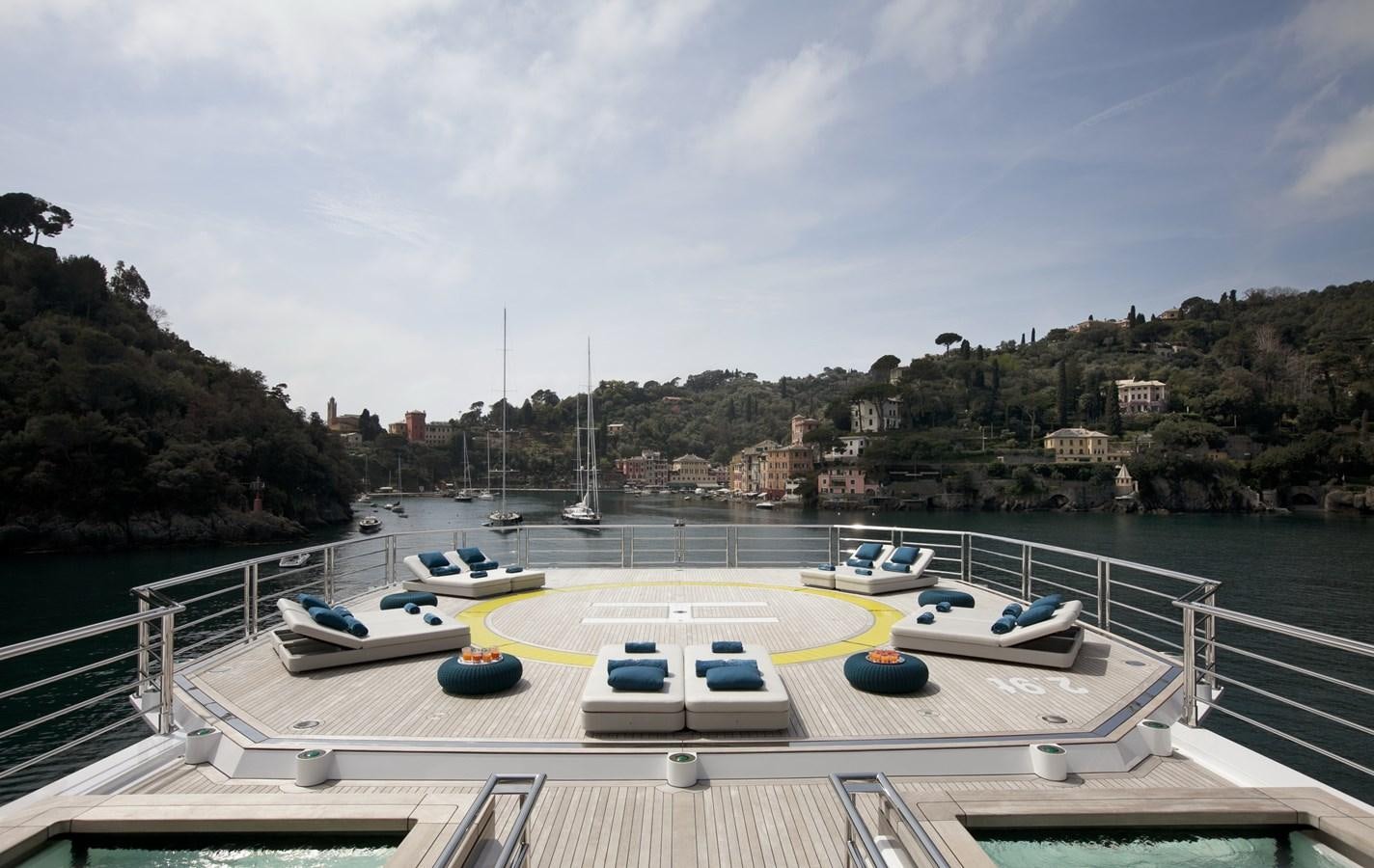 a swimming pool with boats aboard STELLA MARIS Yacht for Sale
