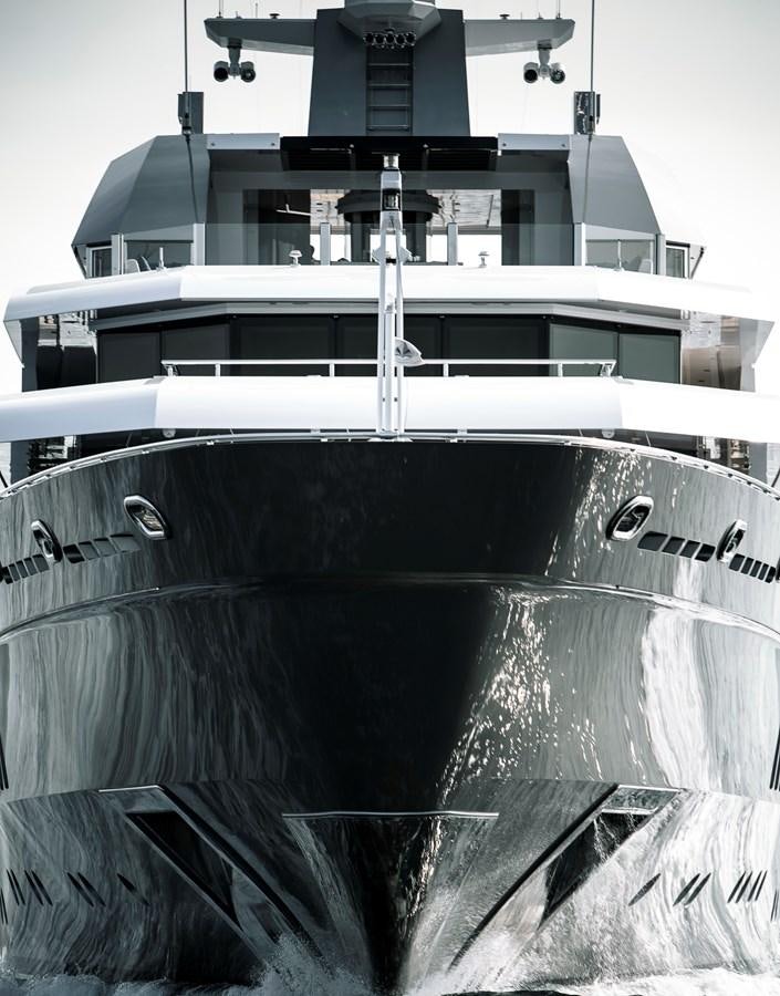 the front of a ship aboard STELLA MARIS Yacht for Sale