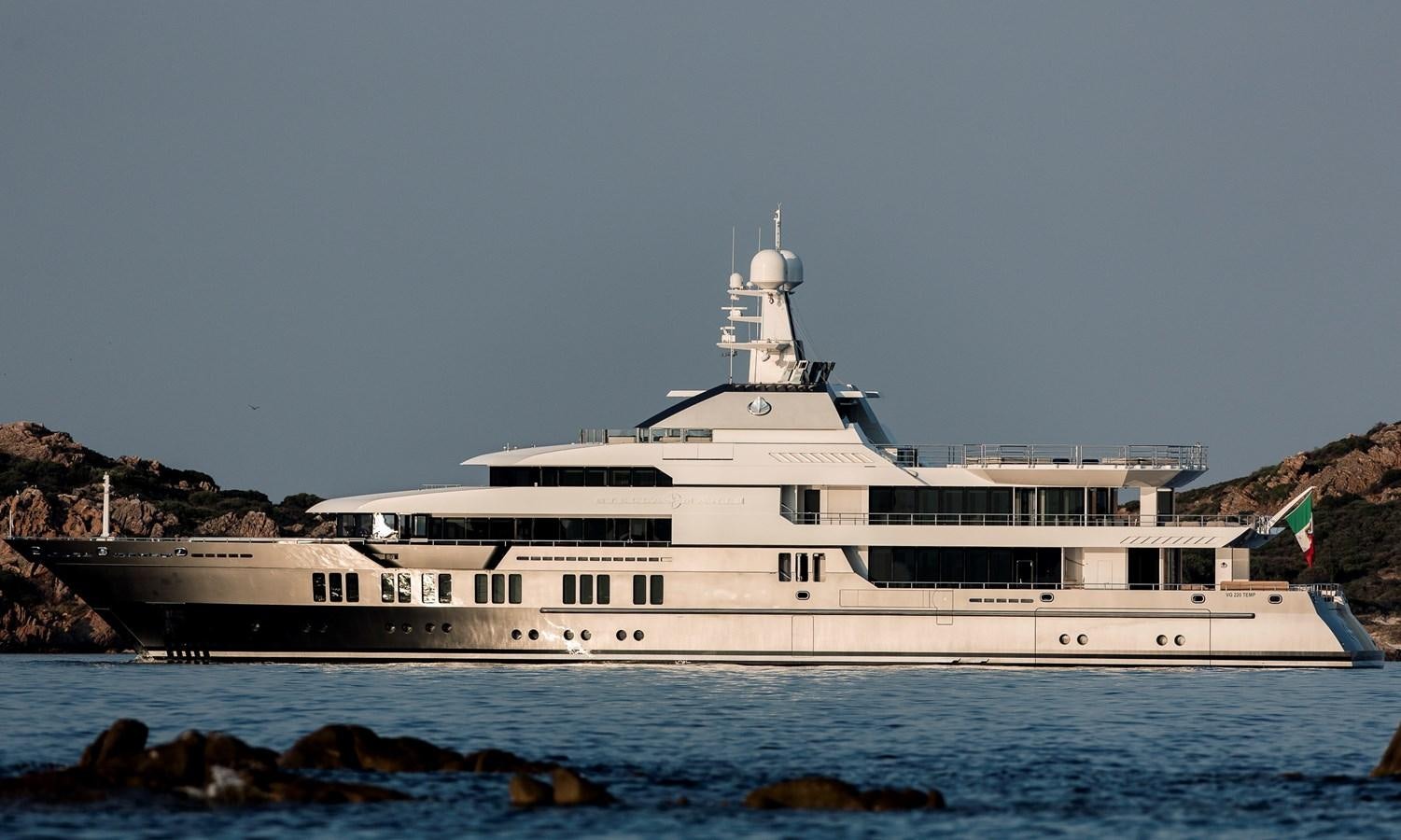 a large white ship aboard STELLA MARIS Yacht for Sale