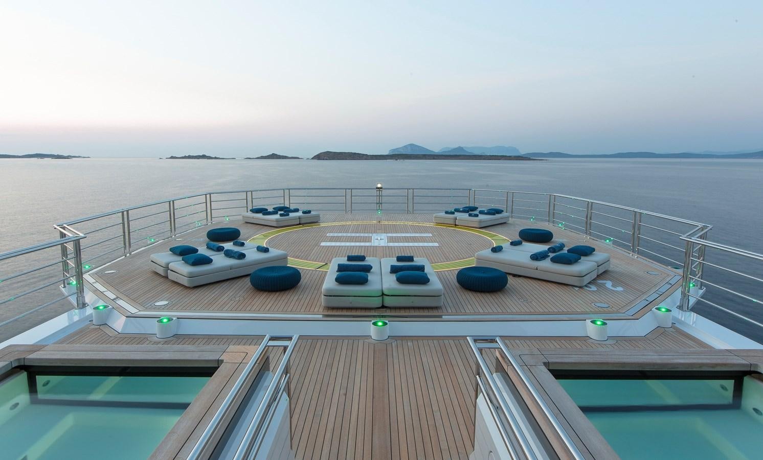 a deck with boats on it aboard STELLA MARIS Yacht for Sale