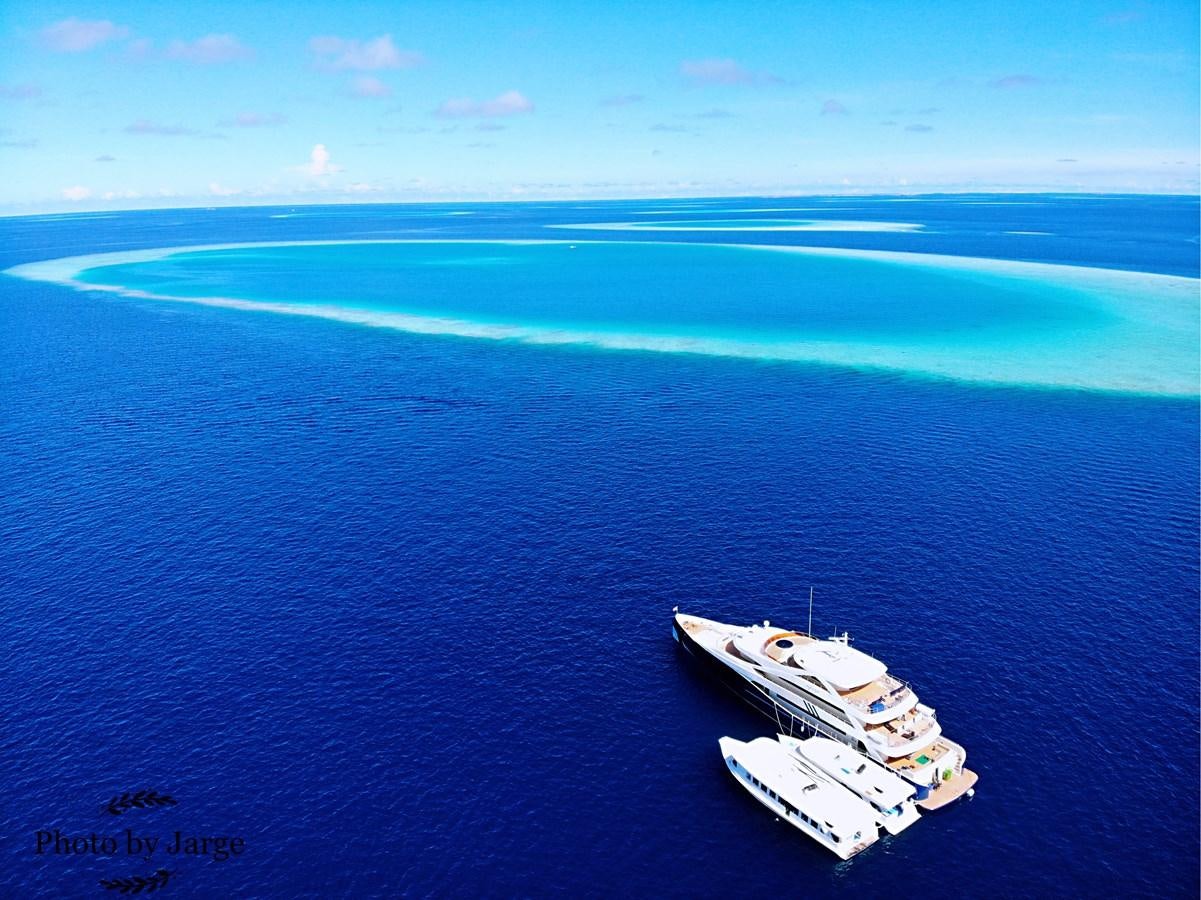 a boat in the water aboard INFINITY X Yacht for Sale