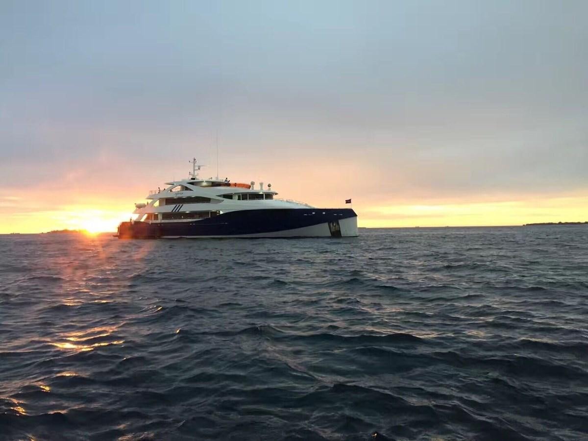 a boat in the water aboard INFINITY X Yacht for Sale