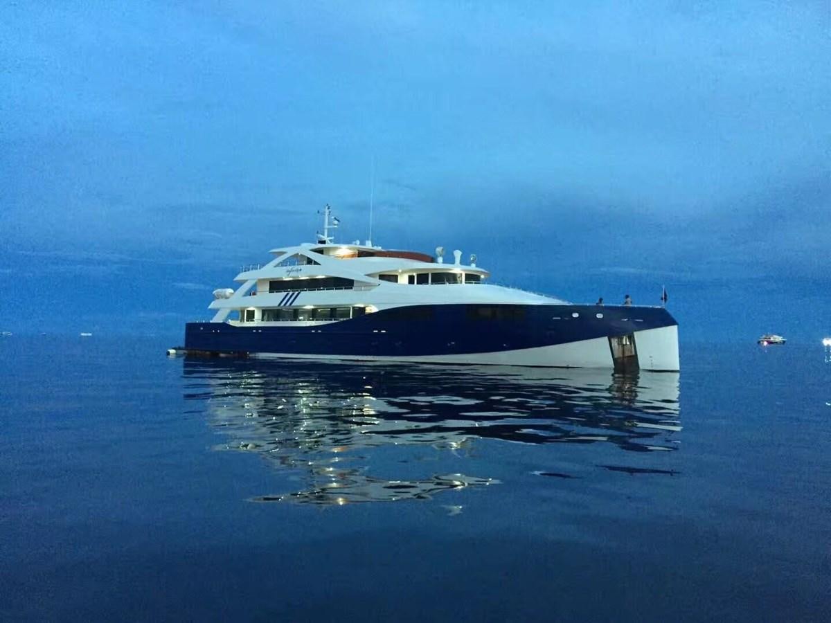 a boat in the water aboard INFINITY X Yacht for Sale