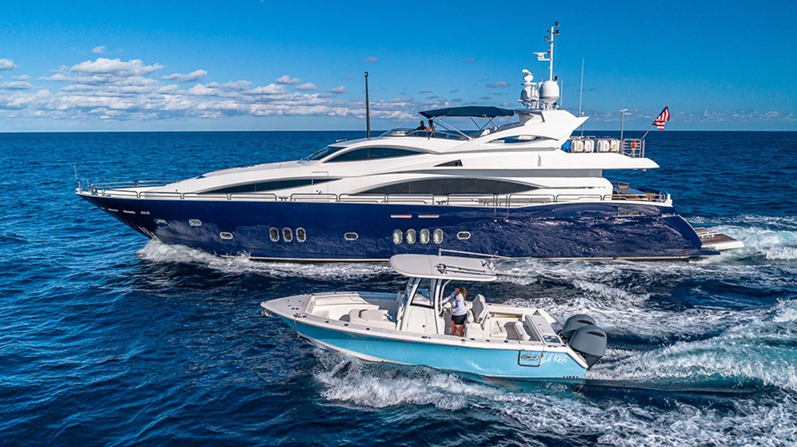 a large boat in the water aboard KEFI Yacht for Sale