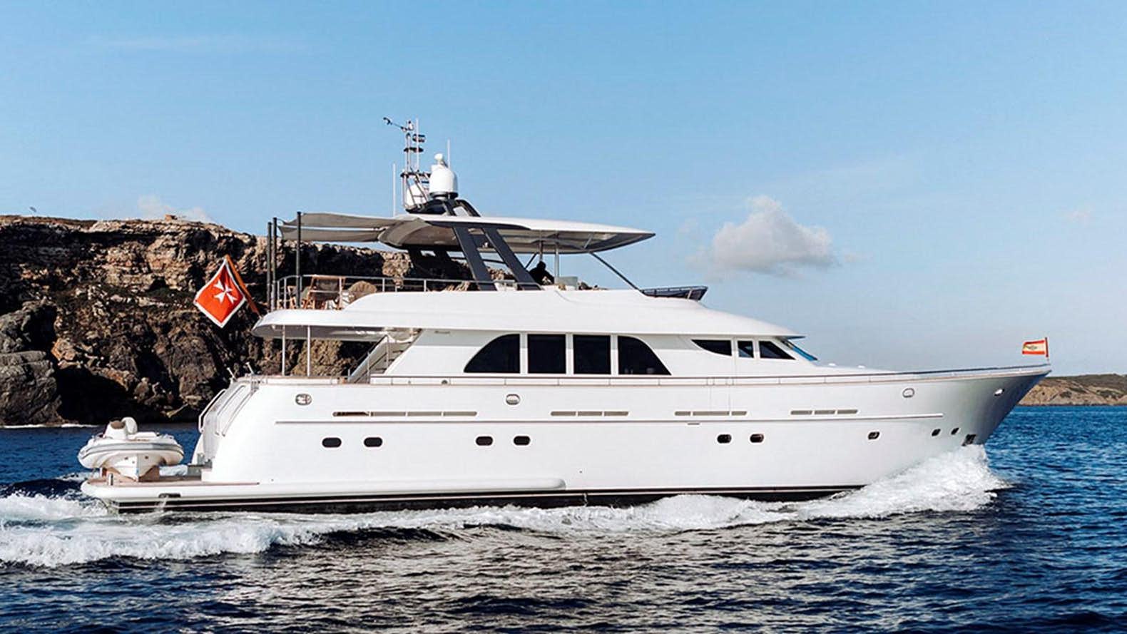 a boat on the water aboard LAS NINAS Yacht for Sale
