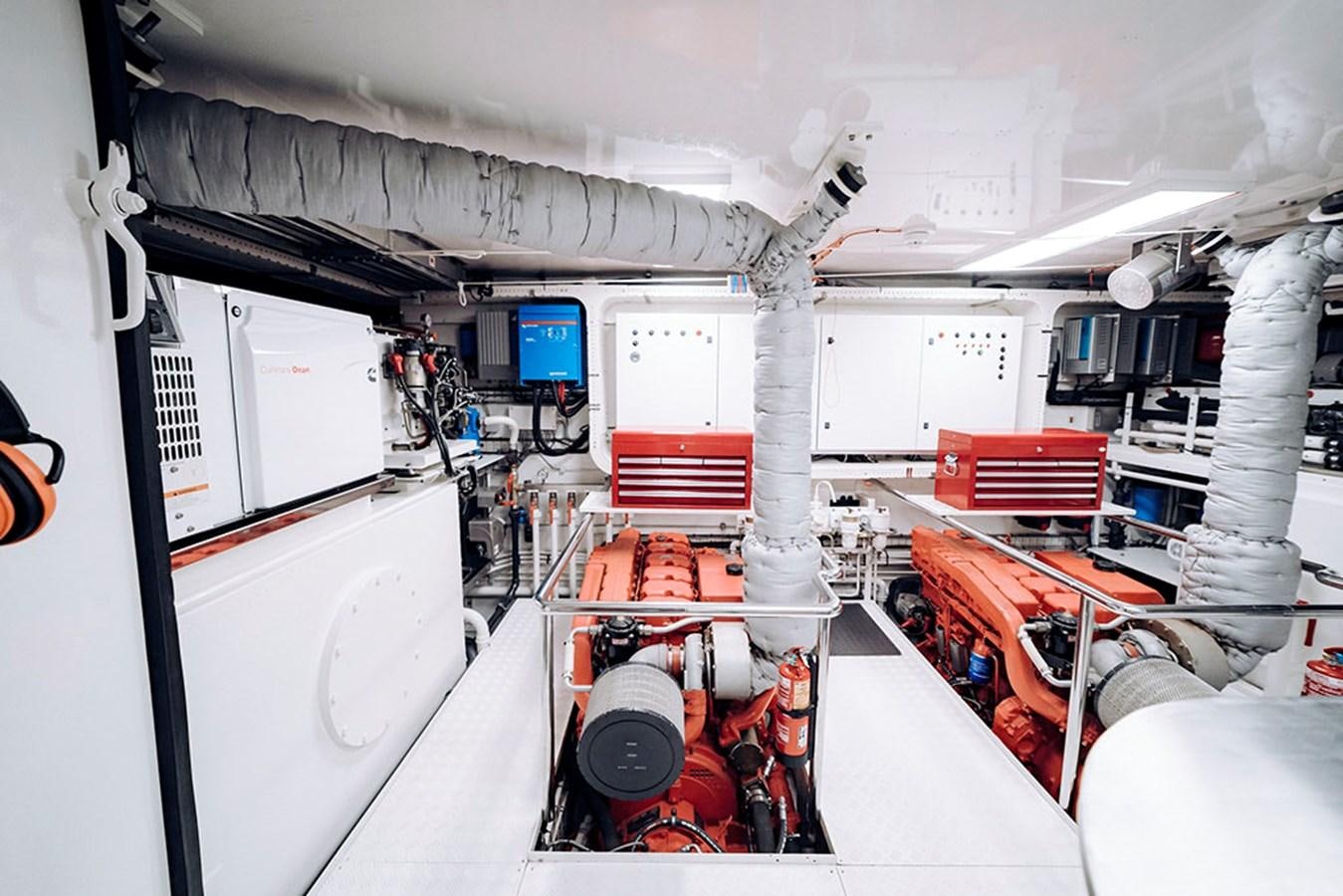 inside of a factory aboard LAS NINAS Yacht for Sale