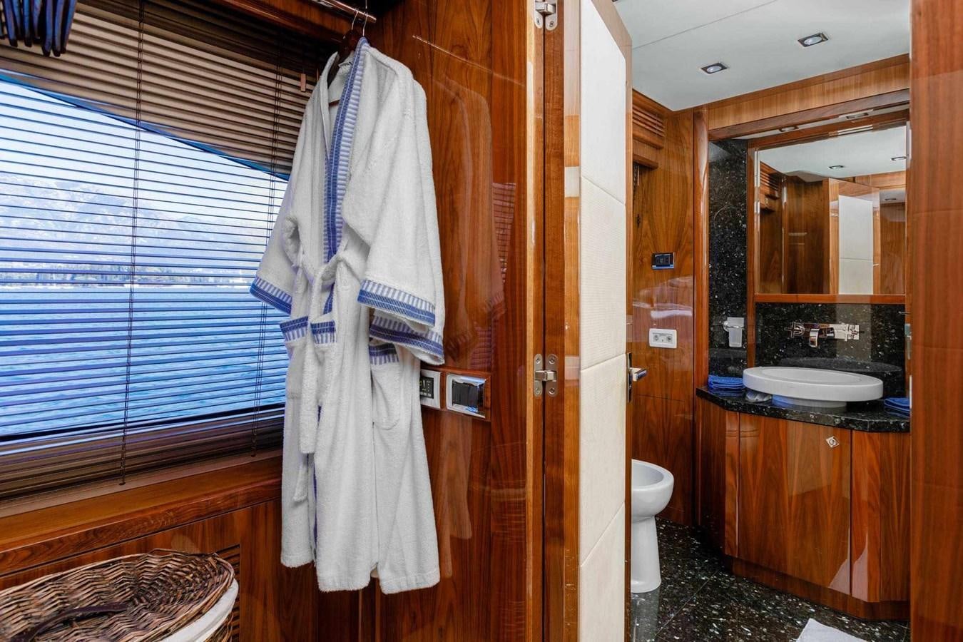 a towel on a rack aboard BARRACUDA RED SEA Yacht for Sale