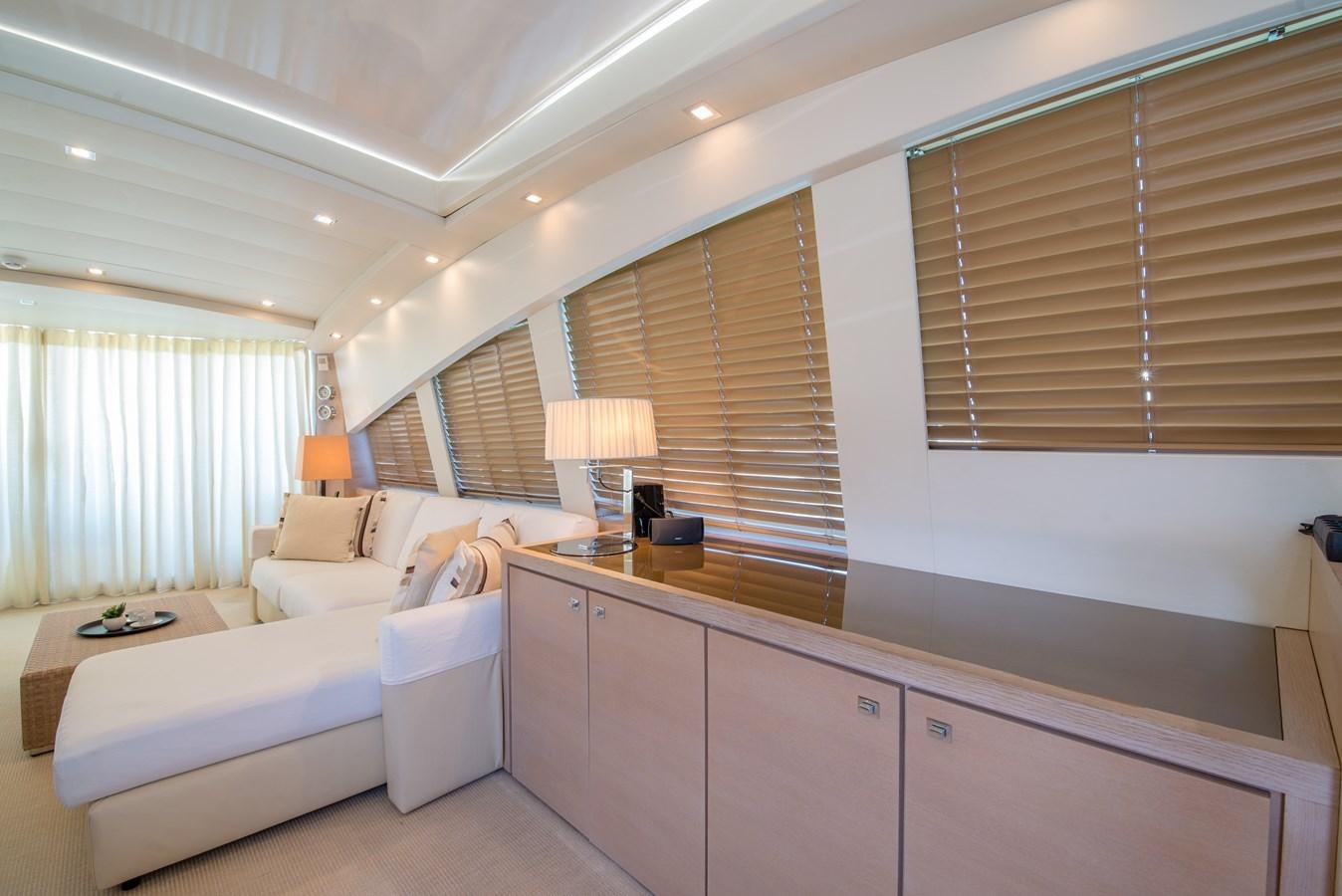 a room with a bed and a desk aboard SUN ANEMOS Yacht for Sale