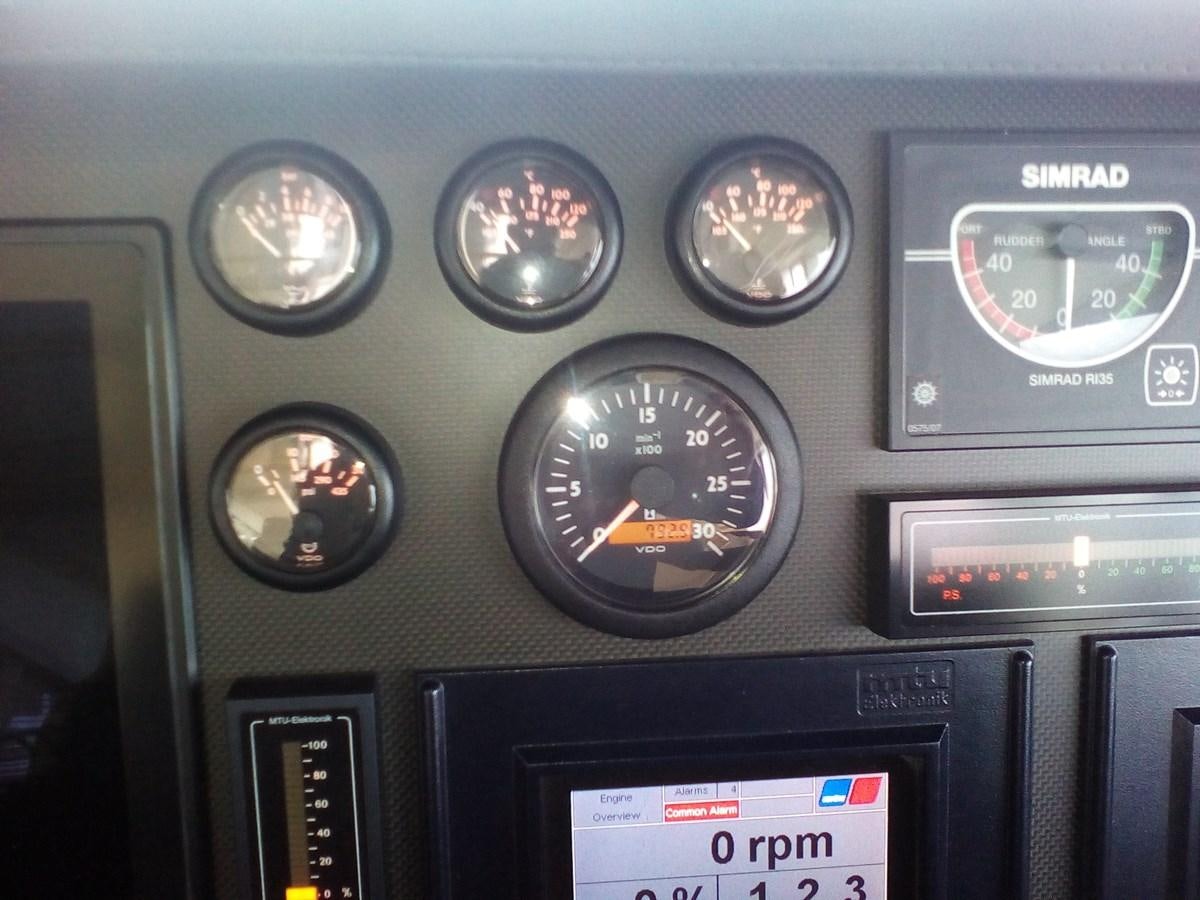 a close-up of a car dashboard aboard SUN ANEMOS Yacht for Sale