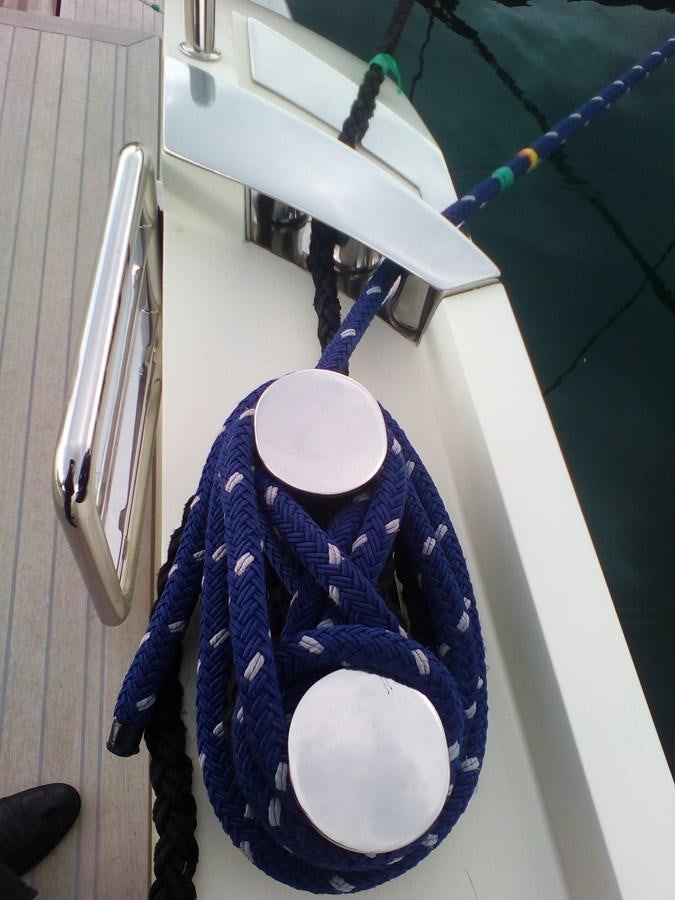 a person wearing a blue jacket and holding a white hat aboard SUN ANEMOS Yacht for Sale