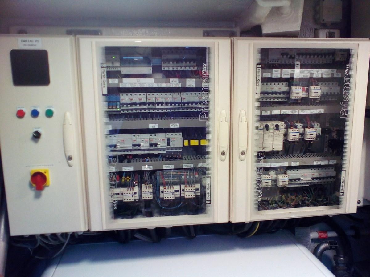 a refrigerator with a lot of food inside aboard SUN ANEMOS Yacht for Sale