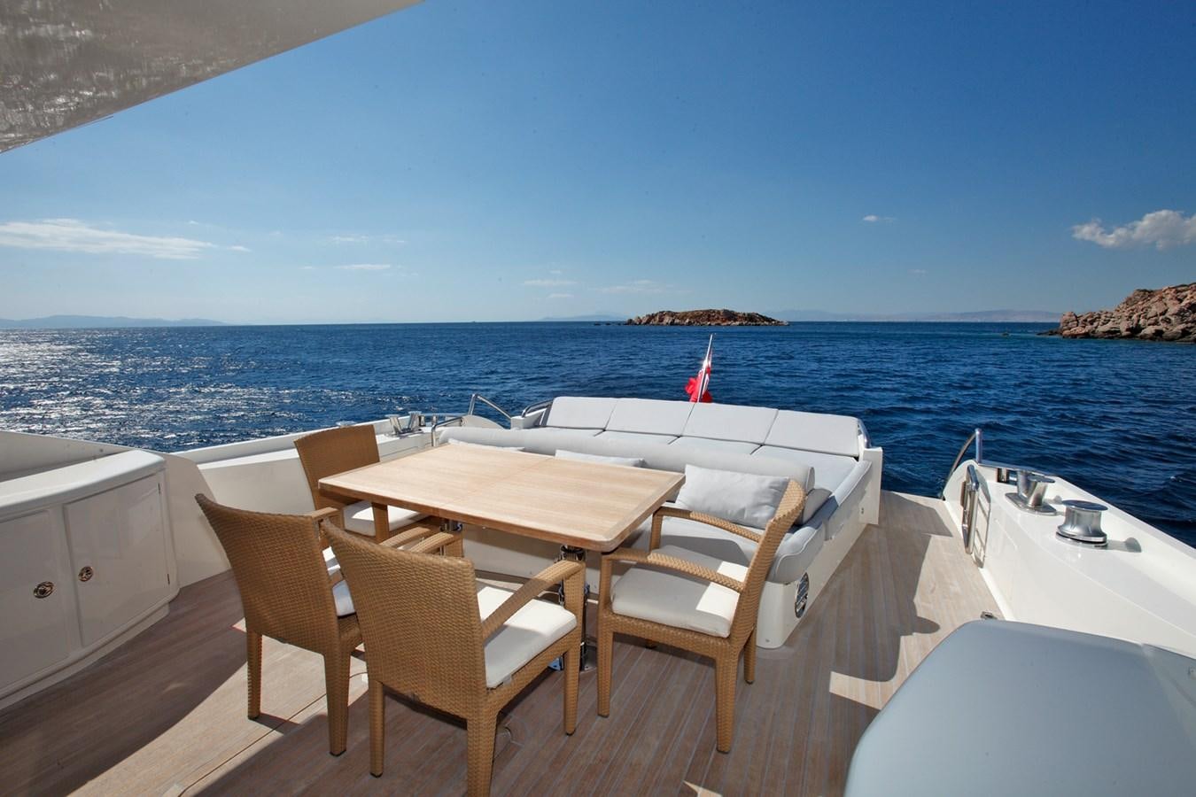 a table and chairs on a boat aboard SUN ANEMOS Yacht for Sale