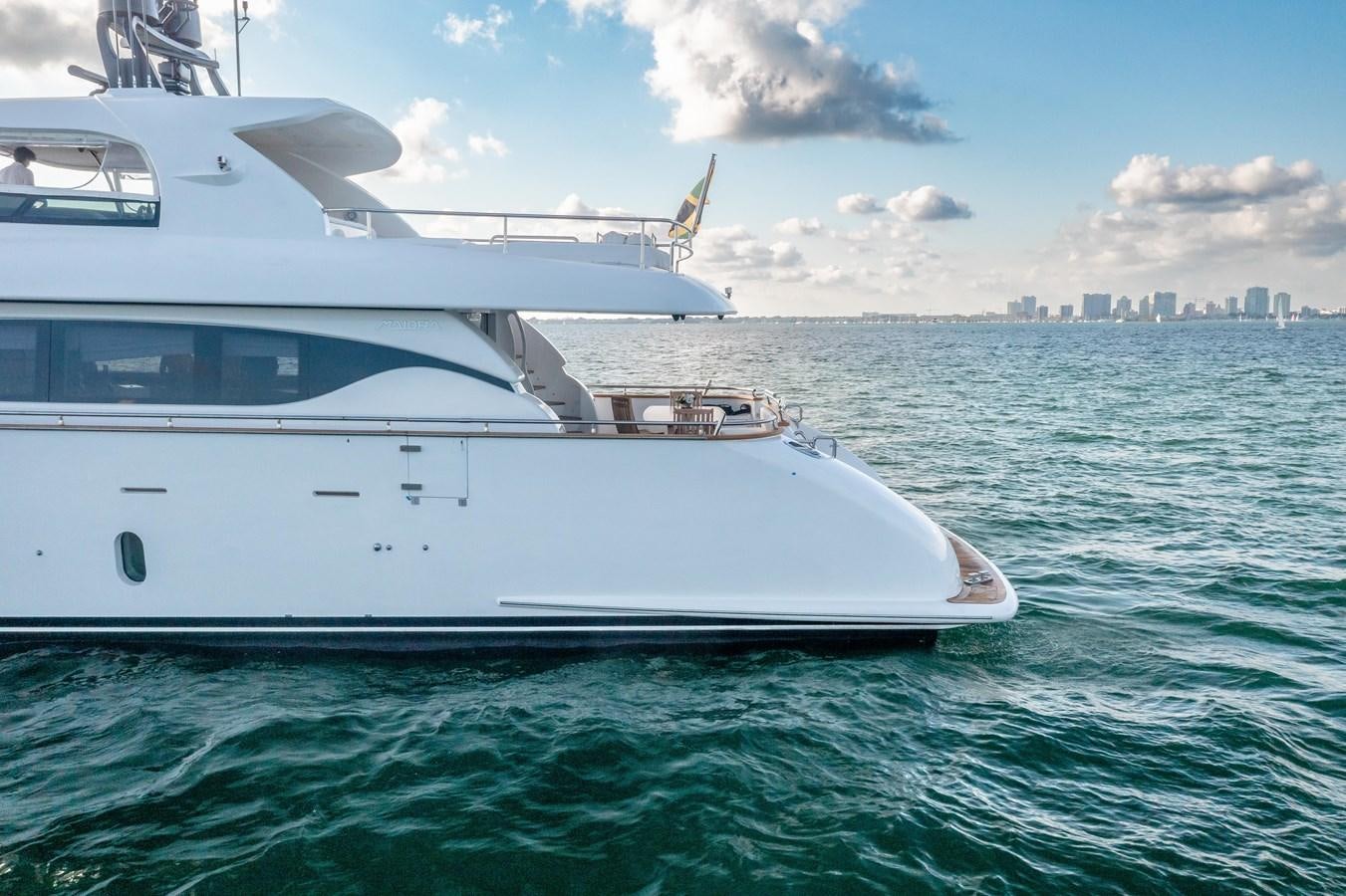 a white boat in the water aboard DOMINIC Yacht for Sale