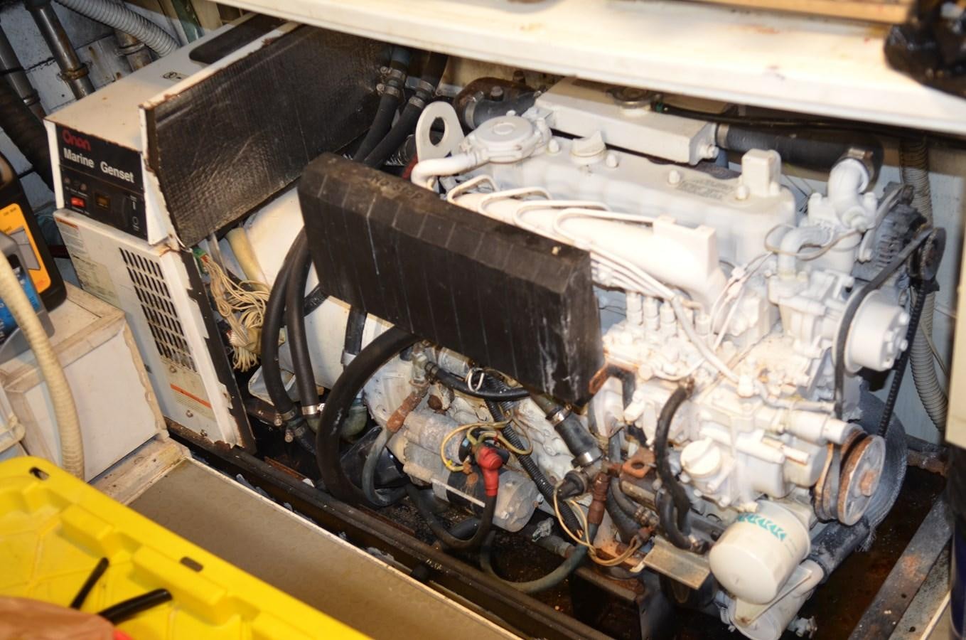 a machine with a large piece of metal aboard DOMINIC Yacht for Sale