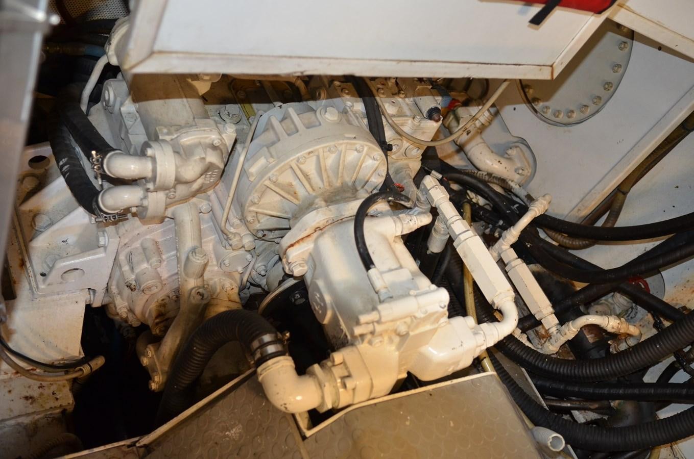 a car engine with a few parts aboard DOMINIC Yacht for Sale