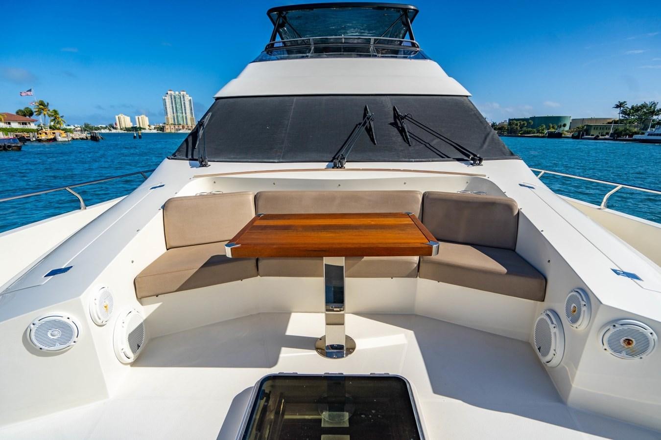 the front of a boat aboard MAYA Yacht for Sale