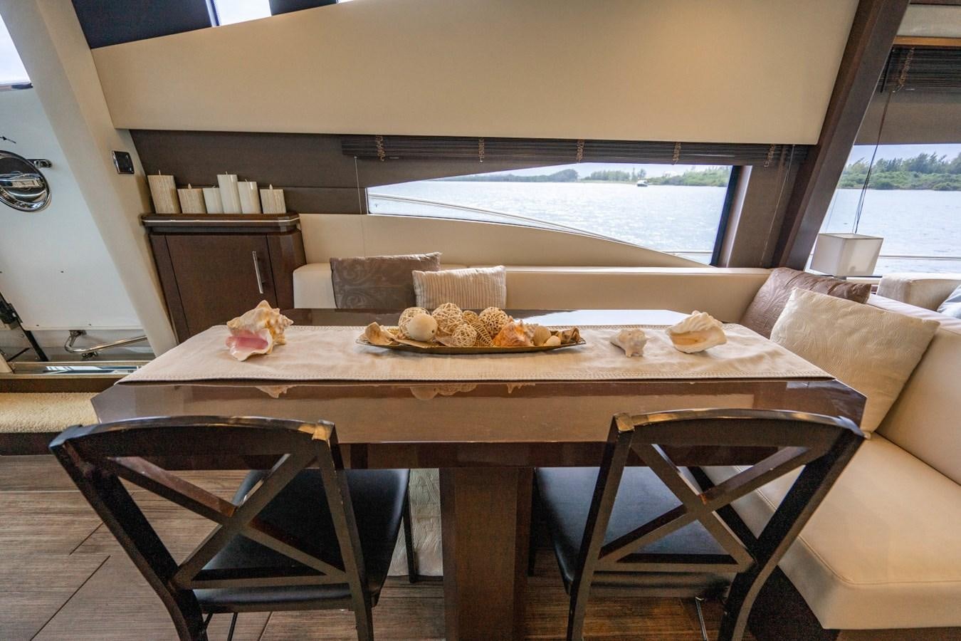 a table with food on it aboard MAYA Yacht for Sale