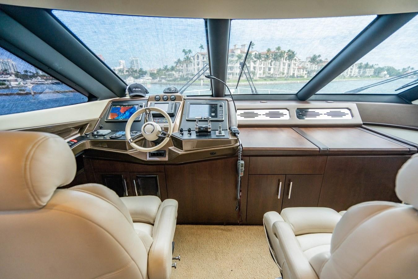 inside of a car aboard MAYA Yacht for Sale