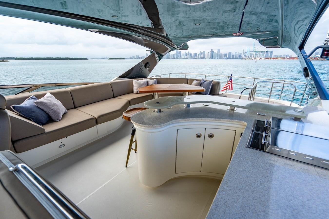 a boat with a large white object on it aboard MAYA Yacht for Sale