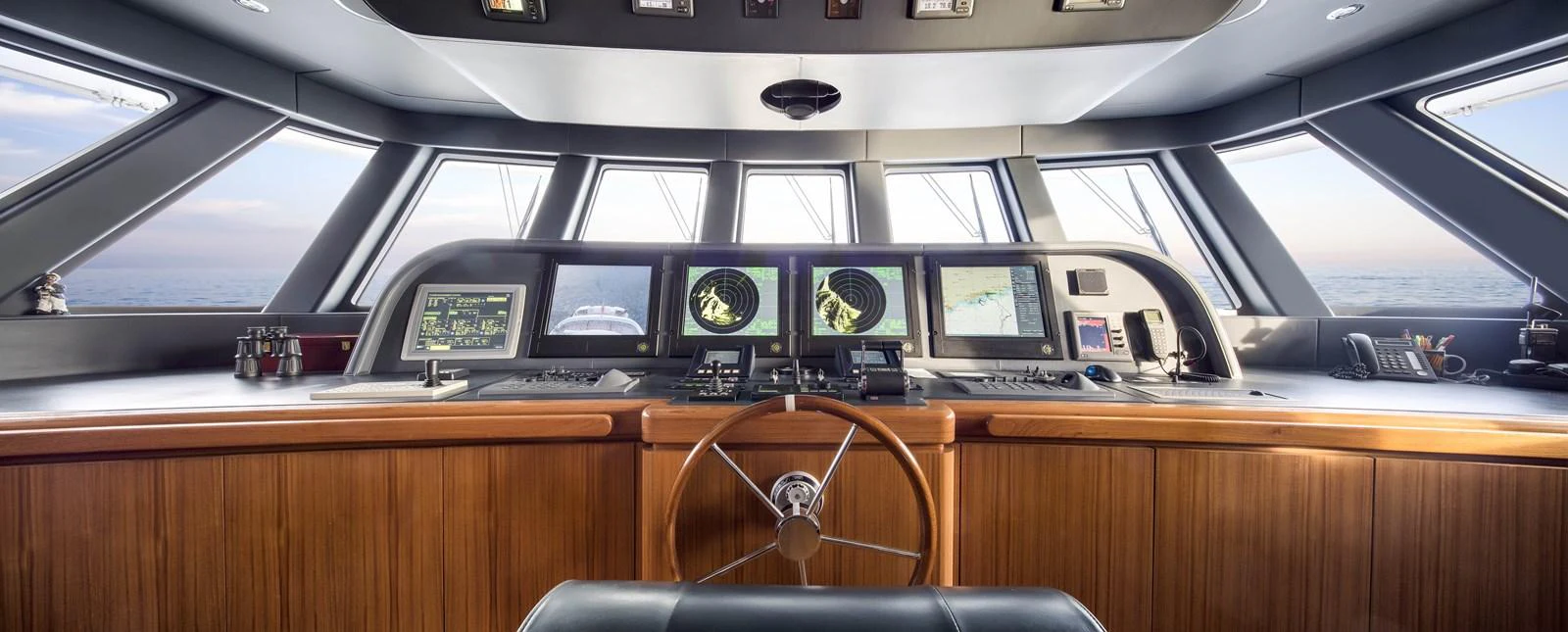 inside of a vehicle aboard BARON TRENCK Yacht for Charter