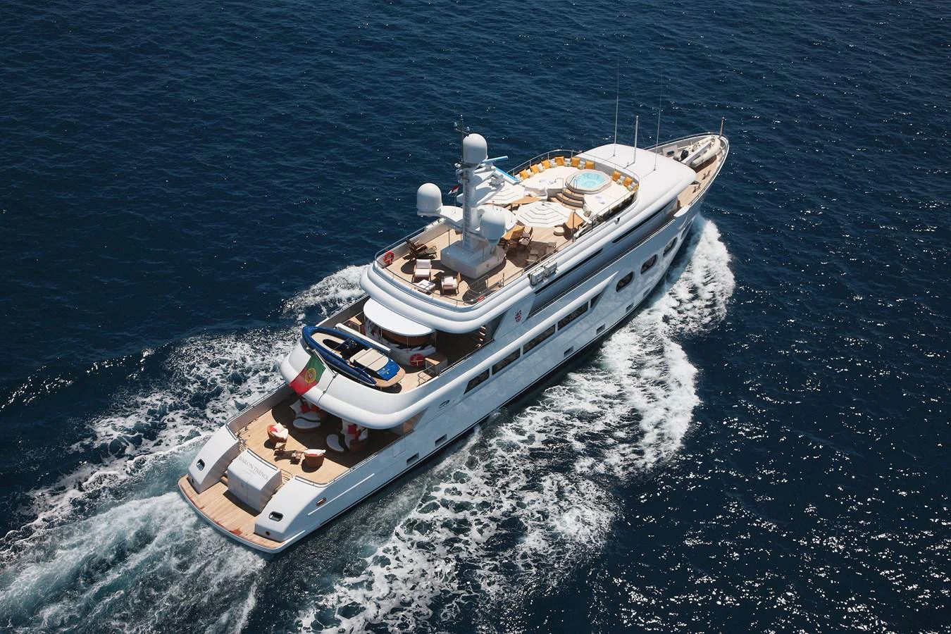 a boat on the water aboard BARON TRENCK Yacht for Charter