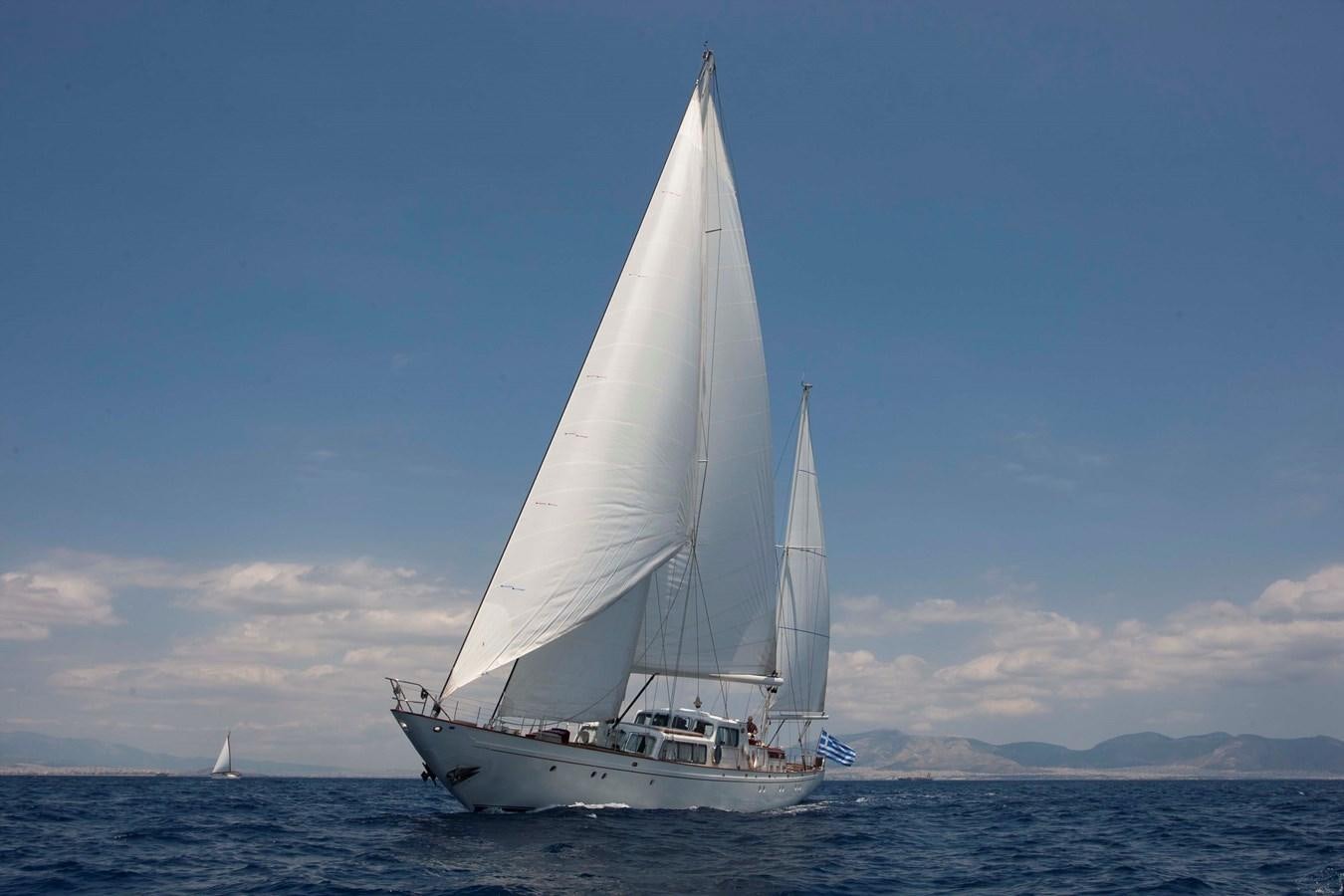 a sailboat on the water aboard LAMADINE Yacht for Sale