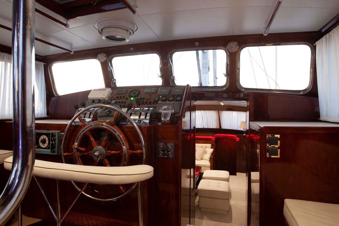 the inside of a vehicle aboard LAMADINE Yacht for Sale
