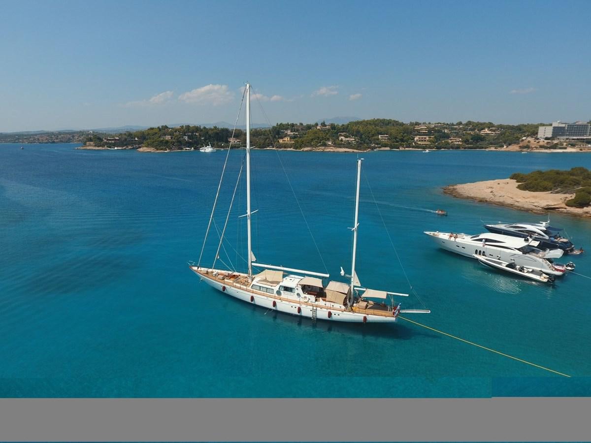 a boat in the water aboard LAMADINE Yacht for Sale