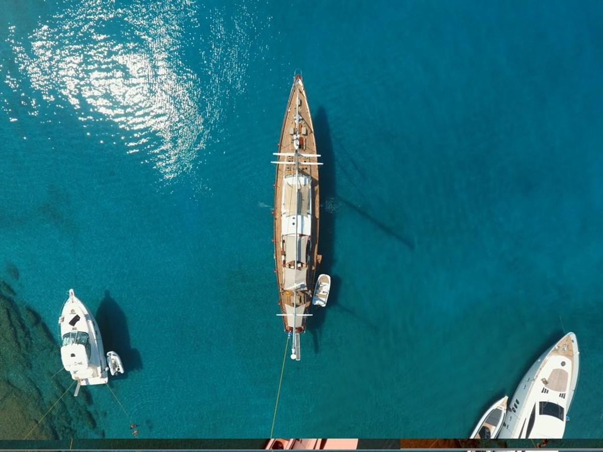 a space shuttle in the water aboard LAMADINE Yacht for Sale