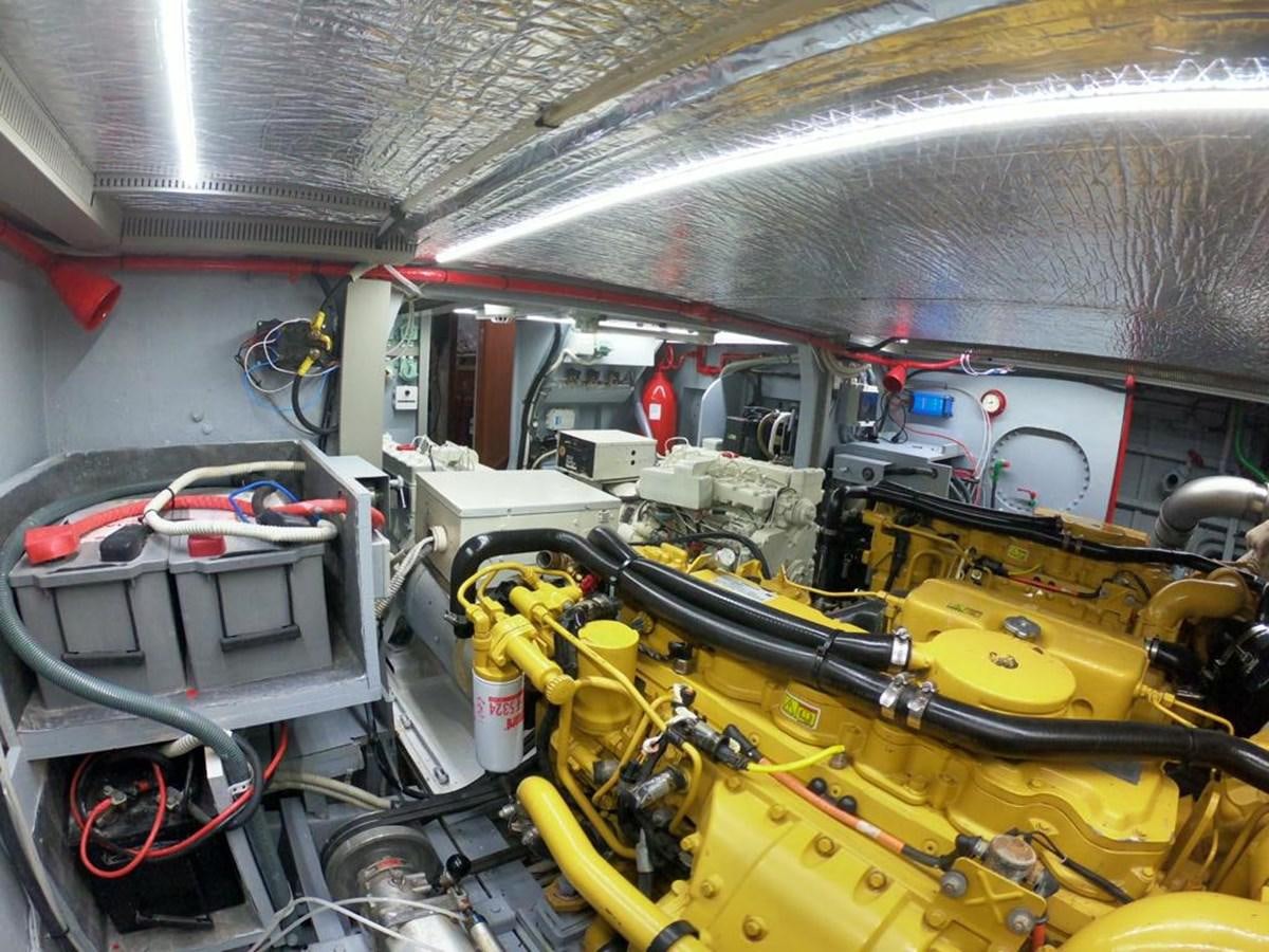 a large room with machinery aboard LAMADINE Yacht for Sale