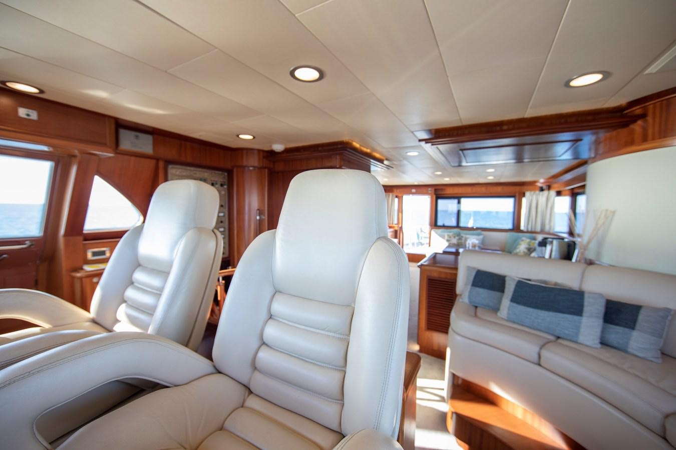 the inside of a vehicle aboard BIM Yacht for Sale