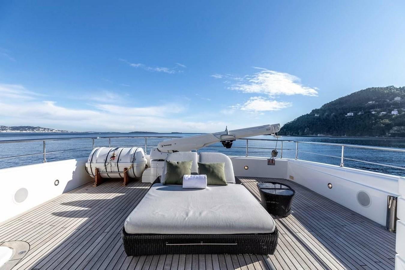 a boat on a deck aboard AERO Yacht for Sale