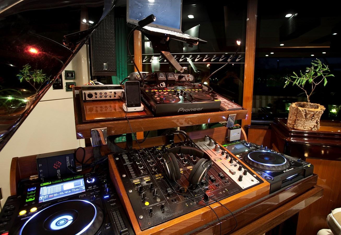 a group of electronic devices aboard TIARA II Yacht for Sale