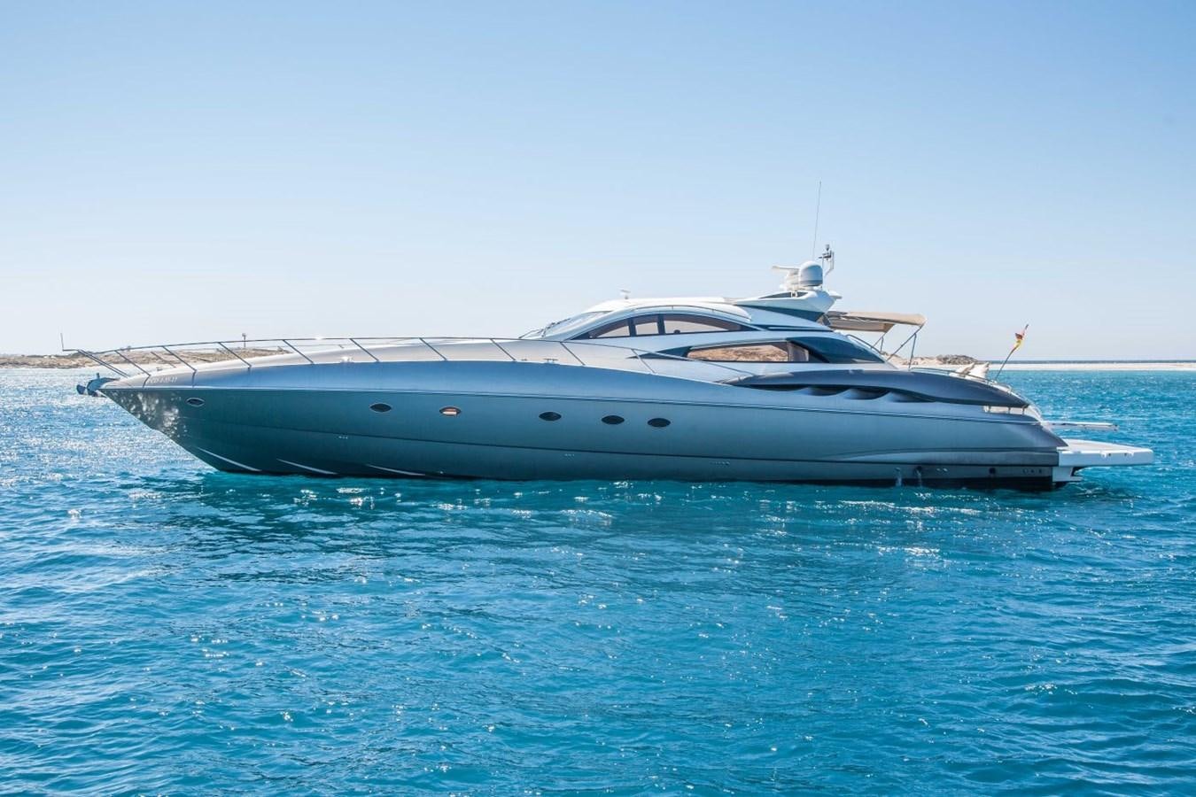 a white yacht in the water aboard LE CHIFFRE Yacht for Sale