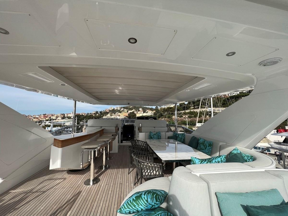 inside of a tent aboard QUEEN ANA Yacht for Sale