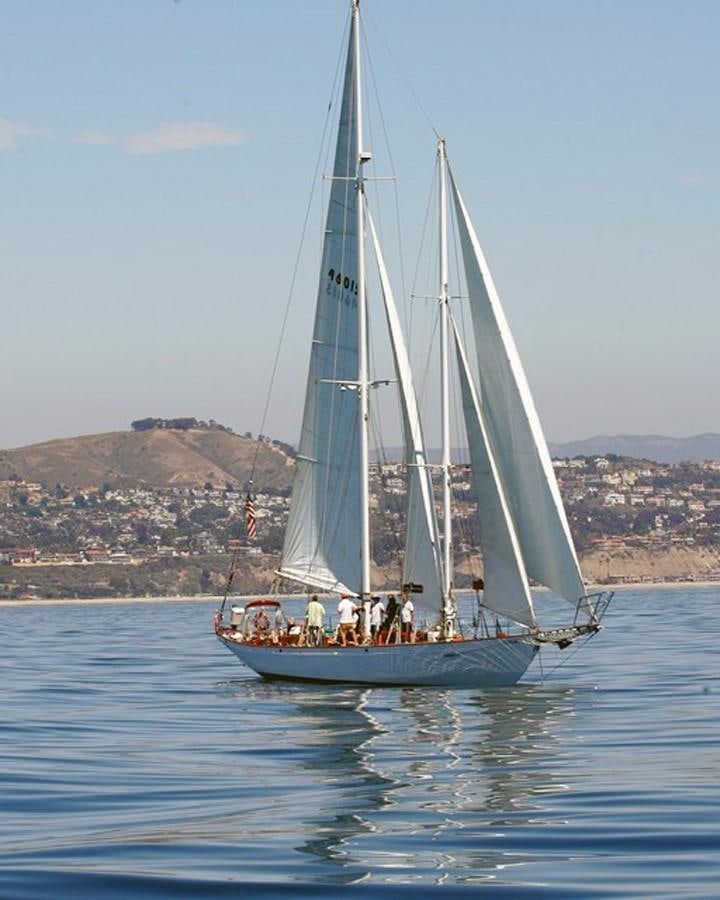 a sailboat on the water aboard CURLEW Yacht for Sale