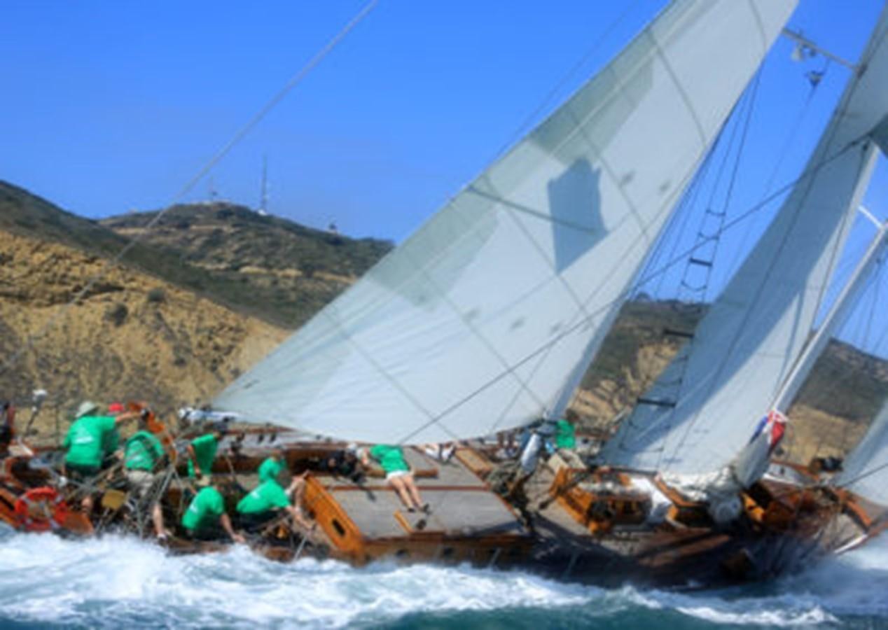 a group of people on a boat aboard CURLEW Yacht for Sale