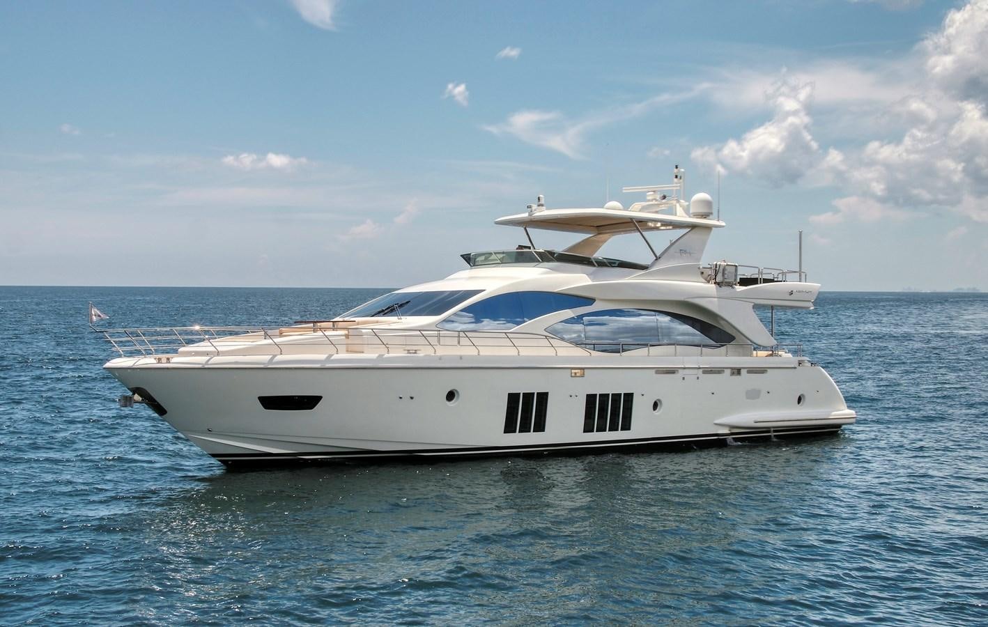 a white yacht in the water aboard Valere Yacht for Sale