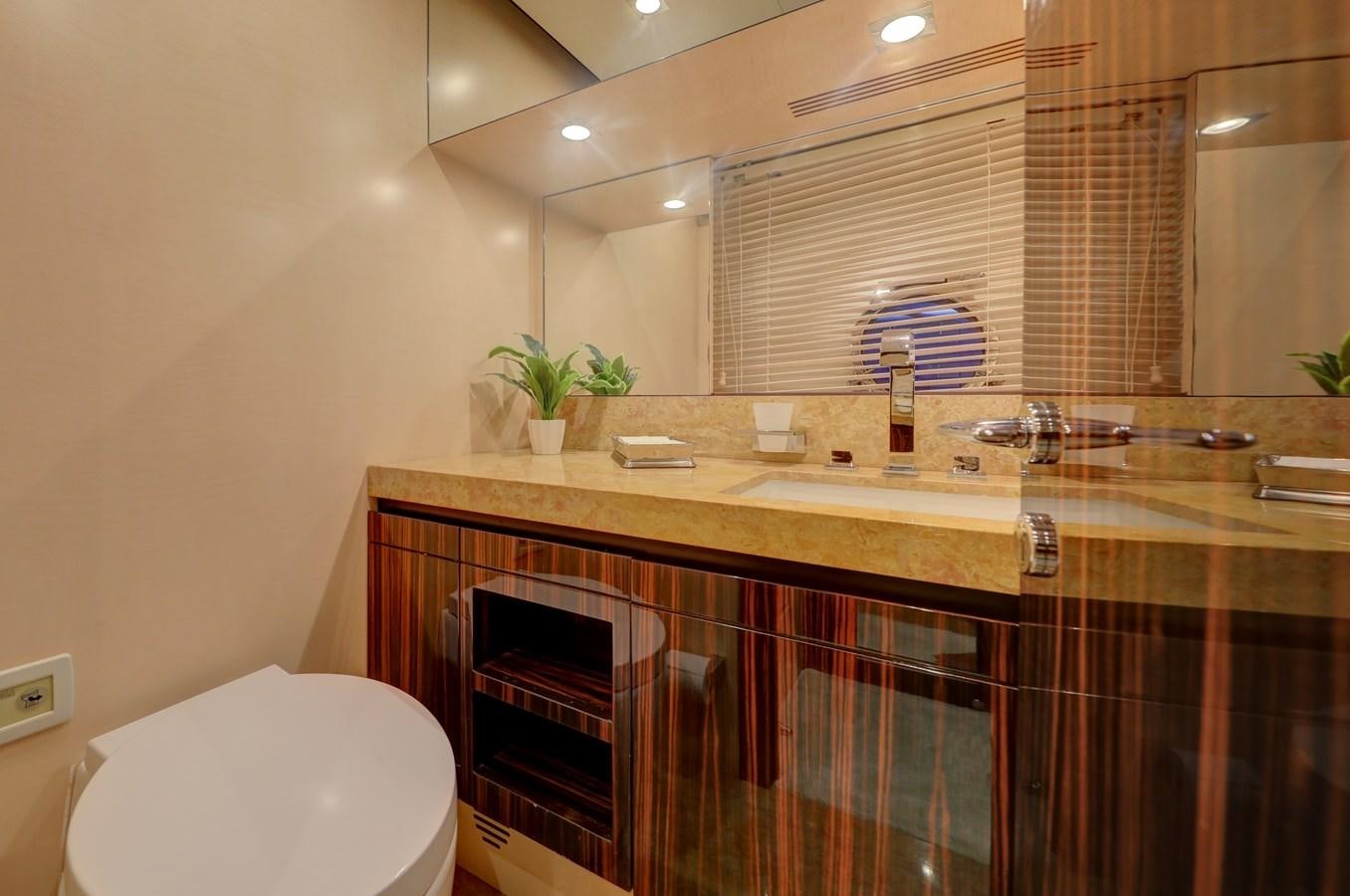 a bathroom with a sink and a toilet aboard Valere Yacht for Sale