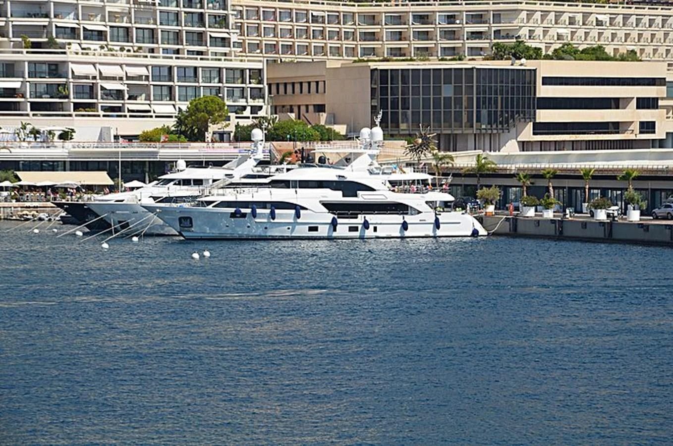 a couple of boats in a harbor aboard CLASSIC 121 Yacht for Sale
