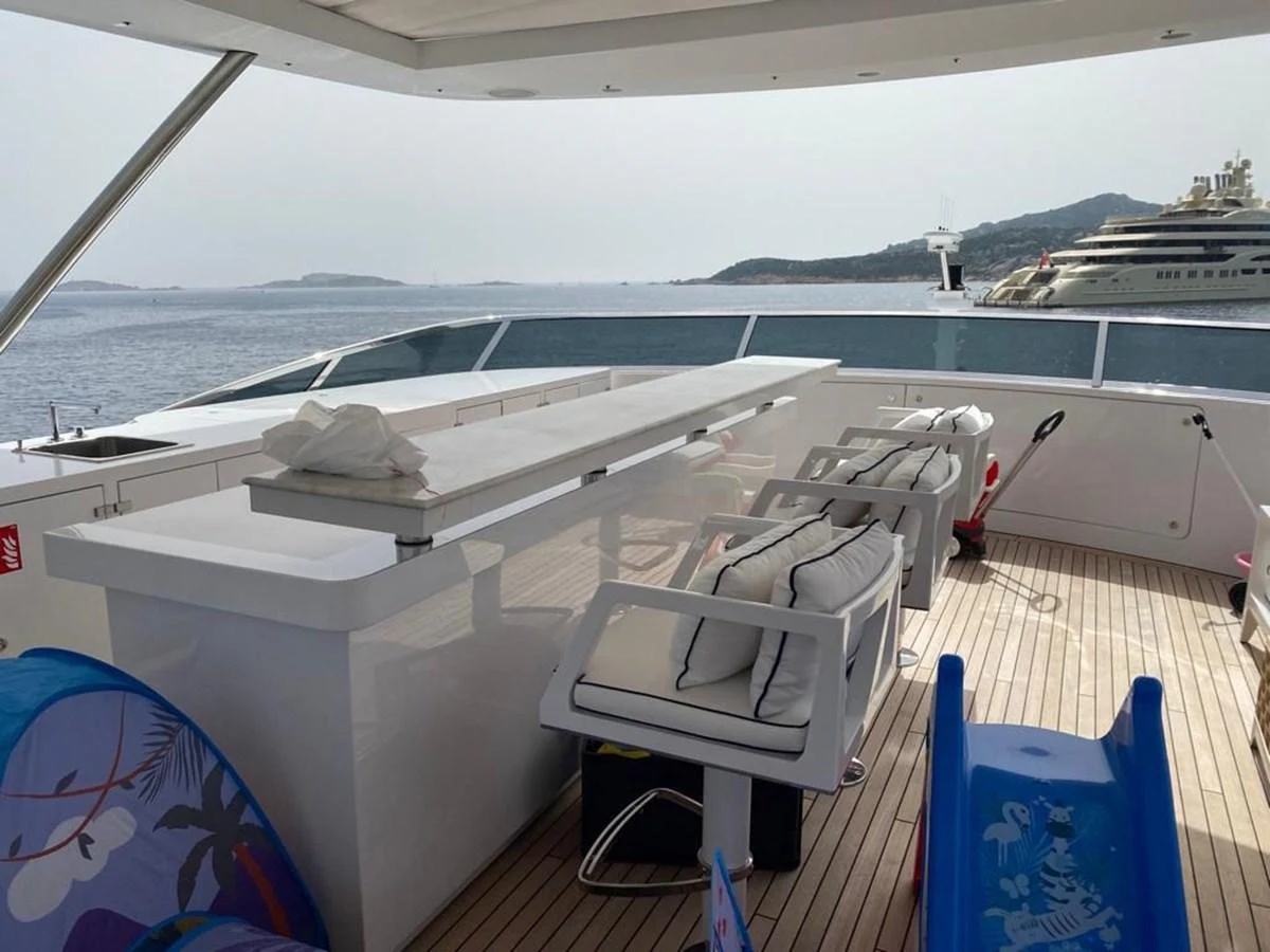 a boat on the water aboard CLASSIC 121 Yacht for Sale