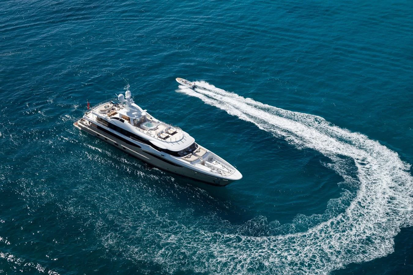 a ship in the water aboard LILI Yacht for Charter