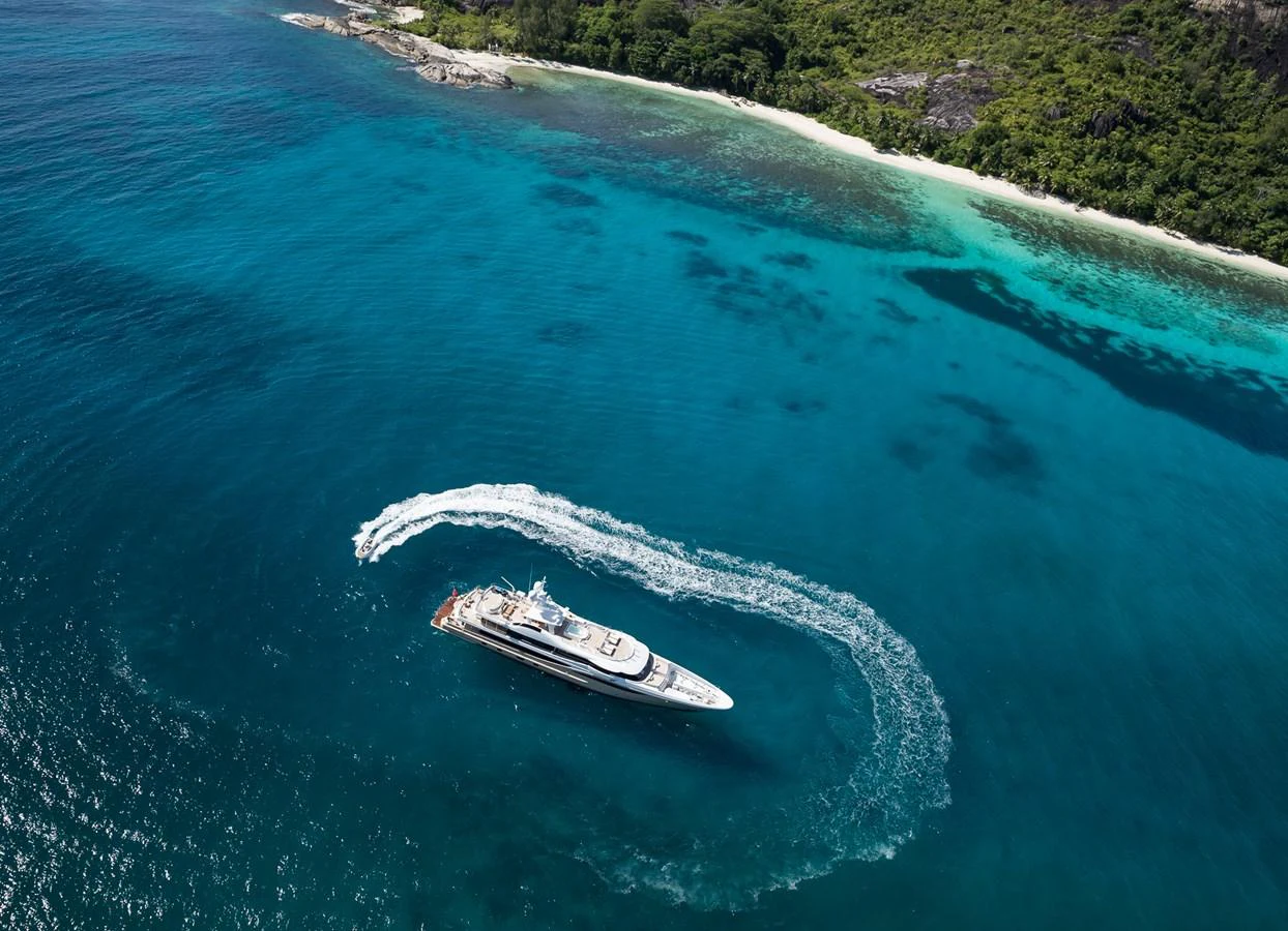 a boat on the water aboard LILI Yacht for Charter