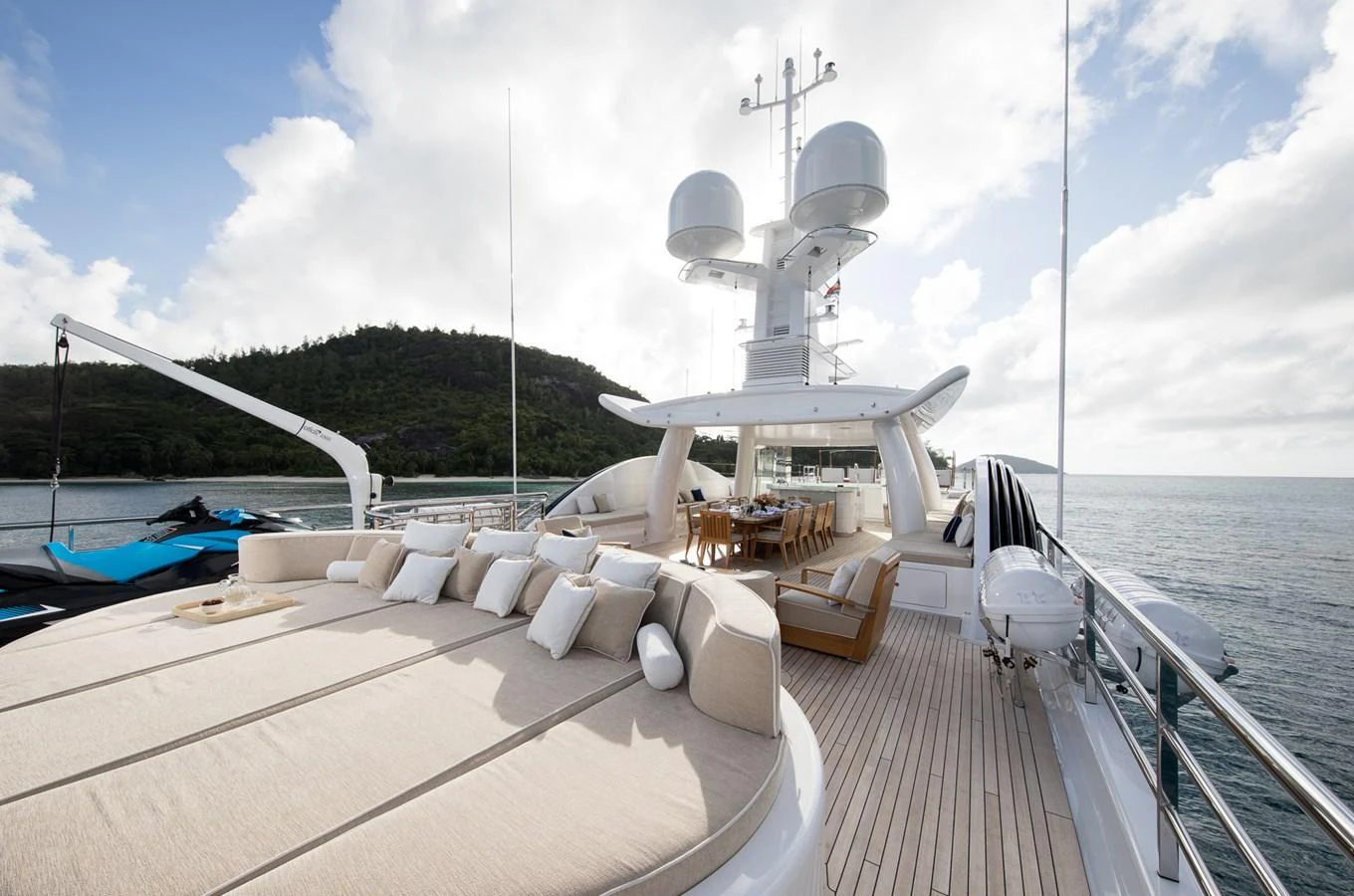 a boat on the water aboard LILI Yacht for Charter
