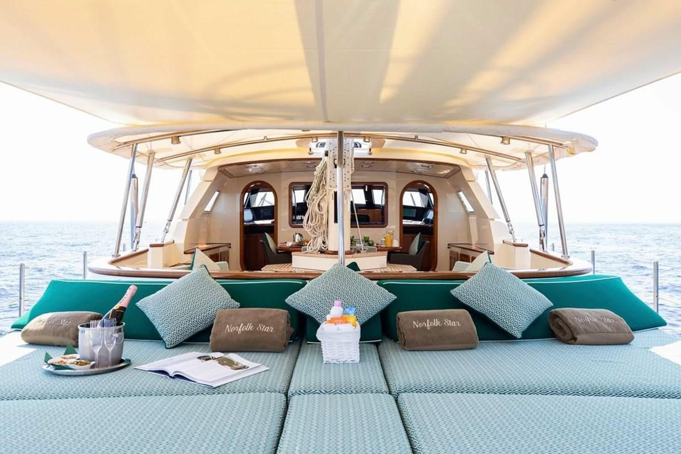 a boat on the water aboard NORFOLK STAR Yacht for Charter