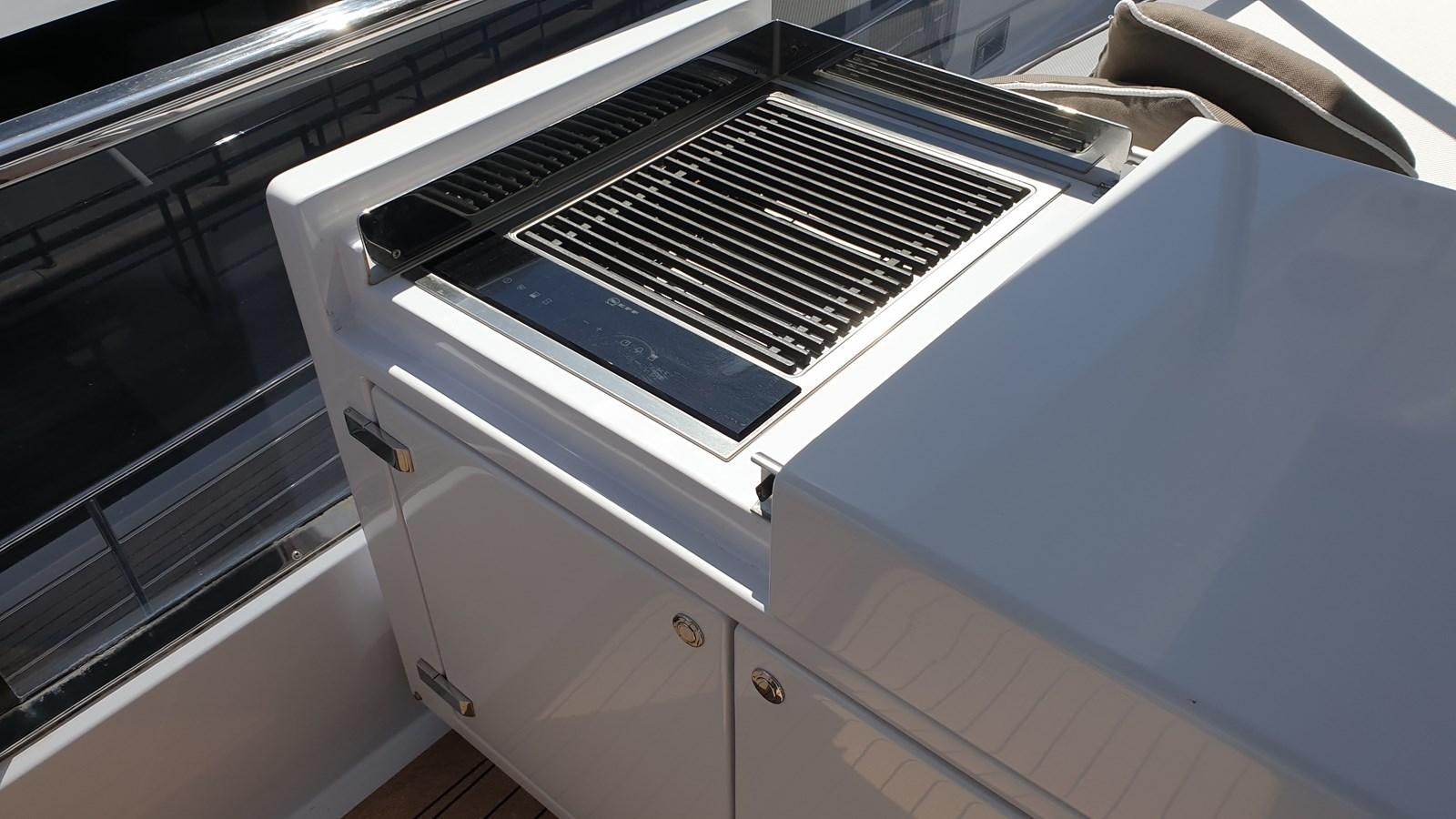 a close-up of a white oven aboard VISIONARIA Yacht for Sale