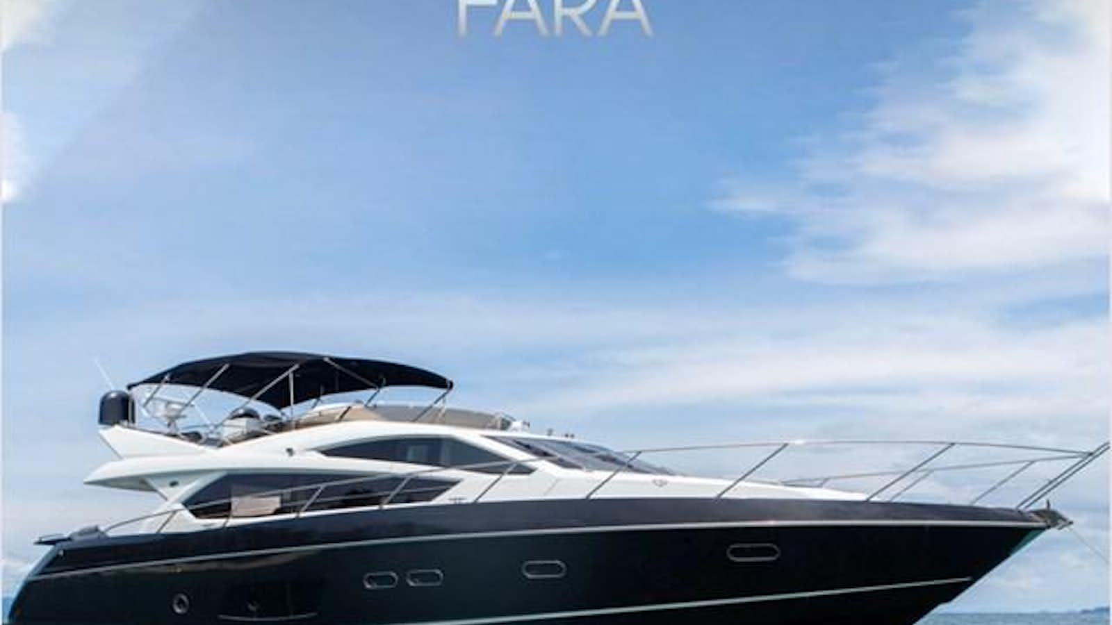 a boat on the water aboard FARA Yacht for Sale